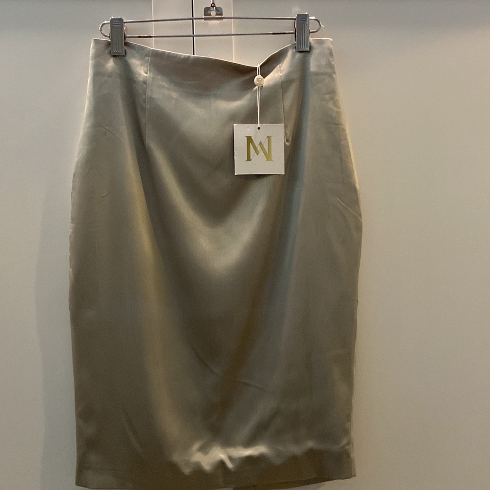 REVOLVE -Meshki new with tags silver-gold neutral metallic color skirt size med